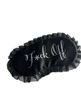 F*CK OFF Black Satin Sleep Mask NEW with tags